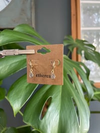 Image 4 of Golden Clear Teardrop Huggies