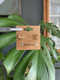 Image 5 of Golden Clear Teardrop Huggies