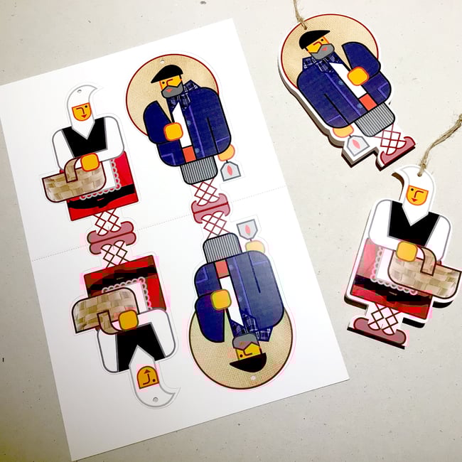 RECORTABLE MARIDOMINIGI OLENTZERO CUT-OUT