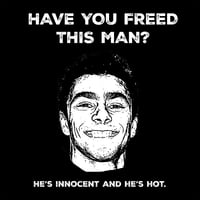 Image 2 of "HAVE YOU FREED THIS MAN?" BLACK T-SHIRT *PRE-ORDER*