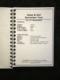 Image 2 of Dope/SOiL Australian Tour 2009 Tour Book