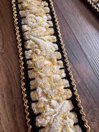 Image 3 of Artisan Crochet Vintage Fabric Floral Tapestry Purse 