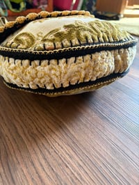 Image 4 of Artisan Crochet Vintage Fabric Floral Tapestry Purse 