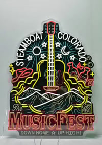Image 2 of PRE-ORDER:  Steamboat, CO Guitar Neon Sign