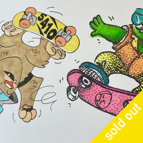 Image of Schmuddel Cat & Bear No.3 / paperwork