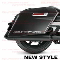 Image 1 of HD Bar/Shield Saddlebag Graphic NEW STYLE AVAILABLE