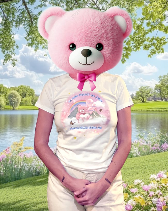 LA SEULE POLICE QUE J'M - baby tee blanc