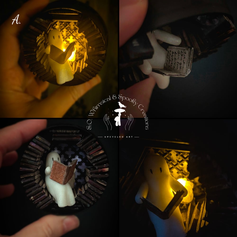 Image of (FREE US SHIPPING) "Bookish Spirits" (choice of hanging ornament, plain, hanging hook, or magnet)