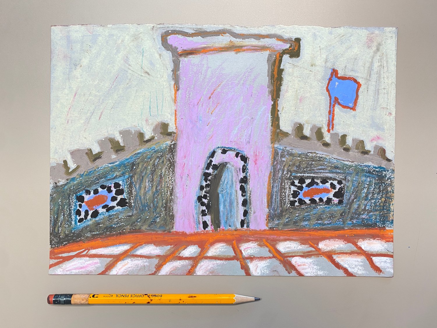 Orange Entrance of a Castle