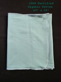 Image 3 of Pure Certified Organic Cotton Headscarf- Soft Aqua