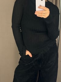 Image 1 of Merino Rib Top with long sleeves 