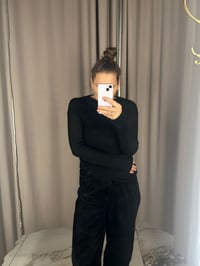 Image 4 of Merino Rib Top with long sleeves 