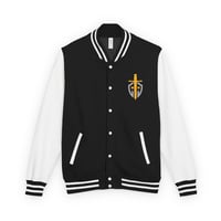 Image 1 of Letterman Jacket — Highlanders Knight Graphic Varsity Jacket-e9f498c2