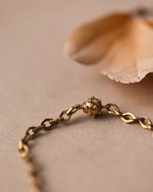 Image of 18ct gold French Antique chain bracelet