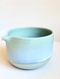 Image 3 of Sage Green Porcelain Matcha Bowl with Opalescent Glaze - 1, Large