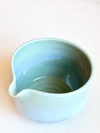Image 4 of Sage Green Porcelain Matcha Bowl with Opalescent Glaze - 1, Large