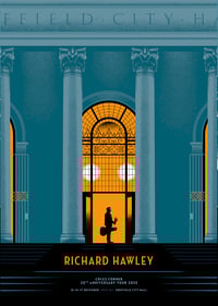 Image 2 of Richard Hawley Screenprinted Concert Poster Sheffield- Coles Corner Anniversary Tour 