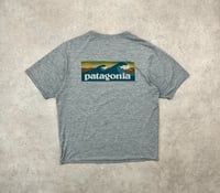 Image 2 of Patagonia Cap Cool SS T Shirt Boardshort Logo Grey Medium Mens