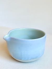 Image 3 of Sage Green Porcelain Matcha Bowl with Opalescent Glaze - 3