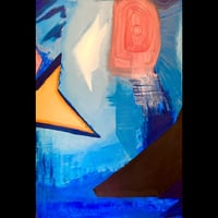 Metal Sonic Texture, 36in x 24in, oil on canvas