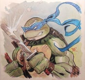 Image of  Original watercolor painting of Leonardo
