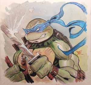 Image of  Original watercolor painting of Leonardo