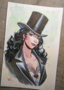 Image of Original watercolor painting of Zatanna.