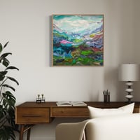 Image 3 of 'Morning on the coast' - 80x80cm, FRAMED