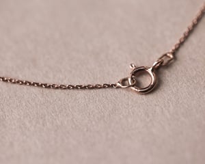 Image of Personalised 'Barleycorn' tiny rose gold disc necklace