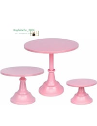 Image 1 of 3 Pcs Metal Cake Stand Set