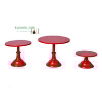 Image 2 of 3 Pcs Metal Cake Stand Set