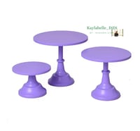 Image 3 of 3 Pcs Metal Cake Stand Set