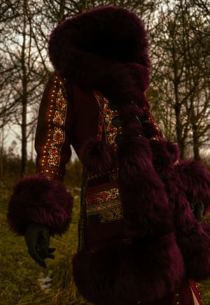 Image of Toxic Vision Spiritchaser burgundy coat 