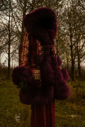 Image of Toxic Vision Spiritchaser burgundy coat 