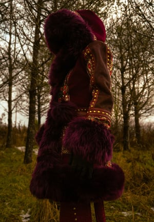 Image of Toxic Vision Spiritchaser burgundy coat 