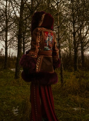 Image of Toxic Vision Spiritchaser burgundy coat 