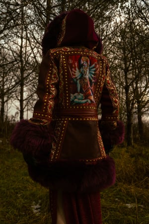 Image of Toxic Vision Spiritchaser burgundy coat 