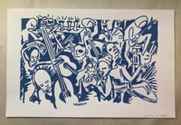 Image 2 of Quimbara • Silkscreen Print • Blue Ink • 11×17