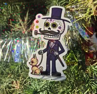 Image 3 of El Catrin Dog Walker Vinyl Sticker