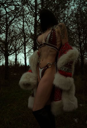 Image of Toxic Vision Spiritchaser white/red bikini set (TOP AND BOTTOM)