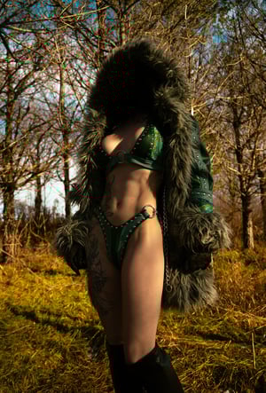 Image of Toxic Vision Spiritchaser teal bikini set (TOP AND BOTTOM)