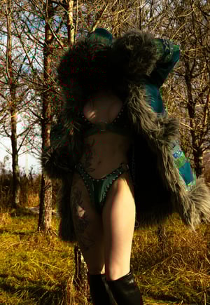 Image of Toxic Vision Spiritchaser teal bikini set (TOP AND BOTTOM)