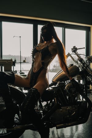 Image of Toxic Vision Hellbent spiked Dagger bodysuit