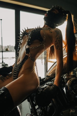 Image of Toxic Vision Hellbent spiked Dagger bodysuit