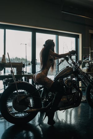 Image of Toxic Vision Hellbent spiked Dagger bodysuit