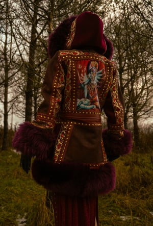 Image of Toxic Vision Spiritchaser burgundy coat 