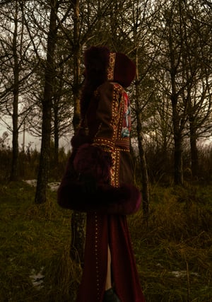 Image of Toxic Vision Spiritchaser burgundy coat 