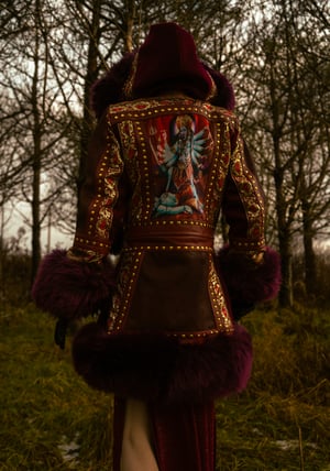 Image of Toxic Vision Spiritchaser burgundy coat 