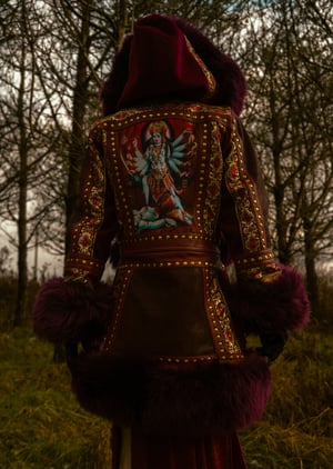 Image of Toxic Vision Spiritchaser burgundy coat 