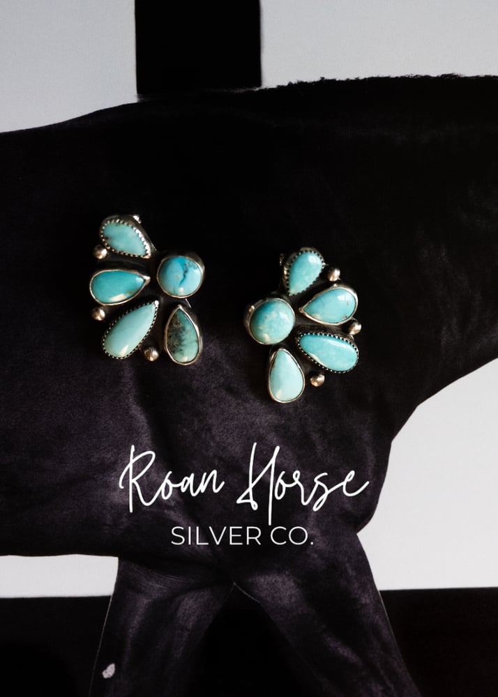 Image of Half cluster earrings